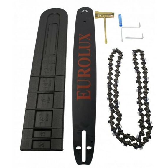 Бензопилы: Бензопила Eurolux GS-6220 4.2 л.с., шина 50.5 см, толщина звена 1.5 мм, шаг цепи 0.325", система гашения вибрации, тормоз цепи, автоматическая смазка цепи фотографии