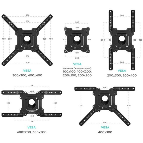 Крепеж для аудио-видео техники: Кронштейн ONKRON NP40 черный фотографии