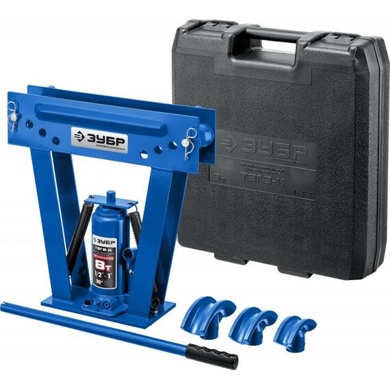 Трубогибы: Трубогиб гидравлический вертикальный ручной Зубр Профессионал ТВГ-8-K 1/2-1", 8т, в кейсе [43078-08-K_z01] фотографии