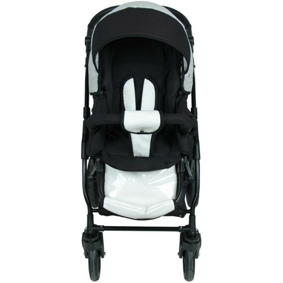 Коляски детские: Коляска 2в1 Alis ALVARO Al 04 т.серый+св.серый+белая кожа фотографии