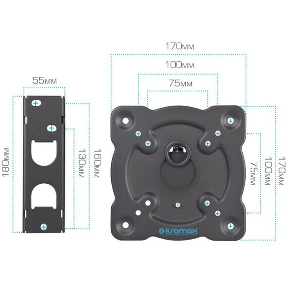 Крепеж для аудио-видео техники: Настенный кронштейн для LED/LCD телевизоров Kromax ATLANTIS-15 grey [20221] фотографии