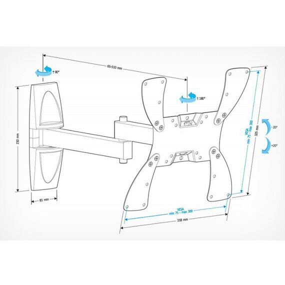 Крепеж для аудио-видео техники: Кронштейн Holder LCDS-5046 белый фотографии