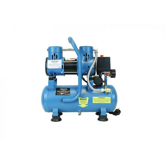 Компрессоры: Компрессор безмасляный Sturm! AC93210OL 900Вт, 10л, 2750 об/мин, 180 л/мин, 8 бар, бесшумный фотографии