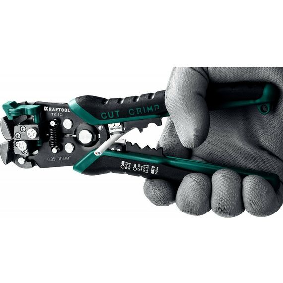 Электромонтажный инструмент: Стриппер автоматический многофункциональный KRAFTOOL TK-10 0.05 - 10 мм2 [22639] фотографии