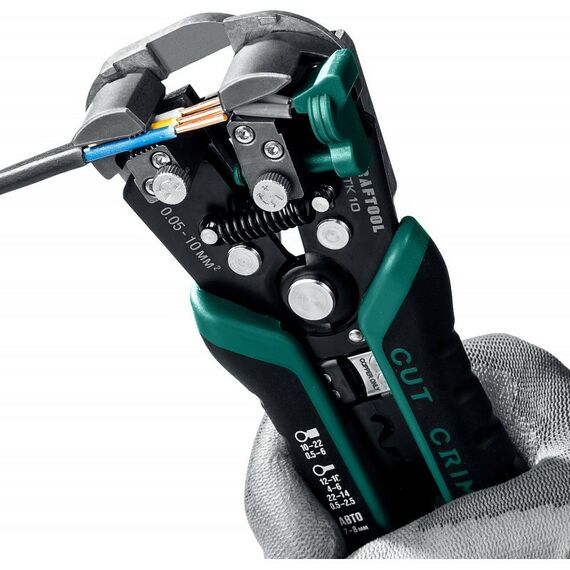 Электромонтажный инструмент: Стриппер автоматический многофункциональный KRAFTOOL TK-10 0.05 - 10 мм2 [22639] фотографии