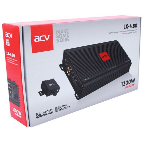 Автомобильные усилители: Усилитель автомобильный ACV LX-4.80 четырехканальный [22744] фотографии