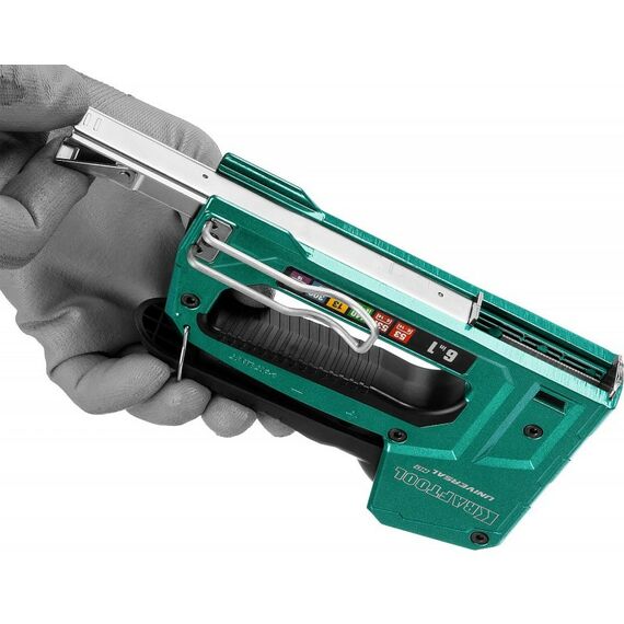 Степлеры: Универсальный алюминиевый степлер 6-в-1 KRAFTOOL Universal-HD 53(6-14мм)/140(8-14мм)/13/ 53F/300/500 [3188] фотографии