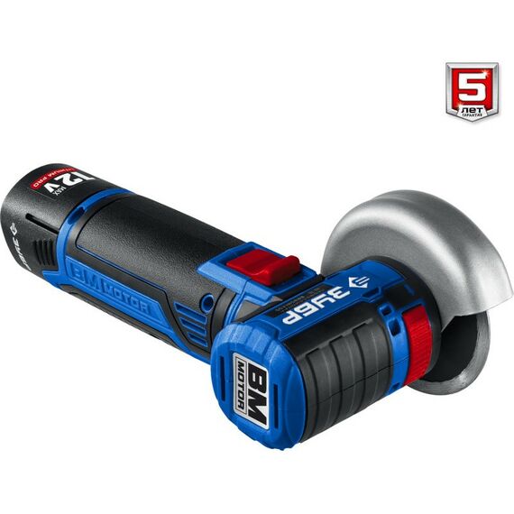 Угловые шлифмашинки (болгарки): Бесщеточная УШМ Зубр Профессионал AB-76-22 12В, 2 АКБ (2Ач), в сумке фотографии