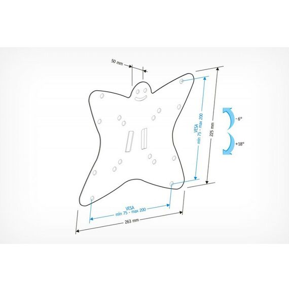 Крепеж для аудио-видео техники: Кронштейн Holder LCDS-5051 металлик фотографии