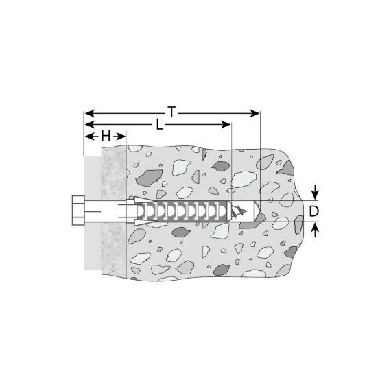 Дюбели: Дюбель рамный нейлоновый Зубр Профессионал 10 x 135 мм в комплекте с оцинкованным шурупом, шестигранная головка, 50 шт [4-301475-10-135] фотографии