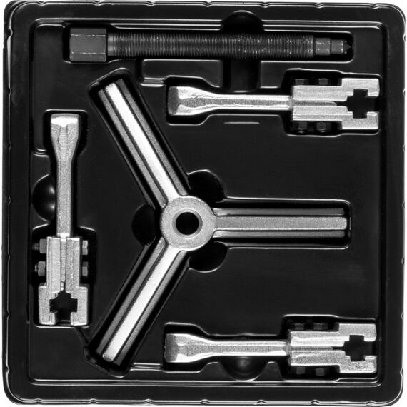 Демонтажный инструмент: Съемник раздвижной 3-захватный Зубр Профессионал 90 мм [43312-180-090] фотографии