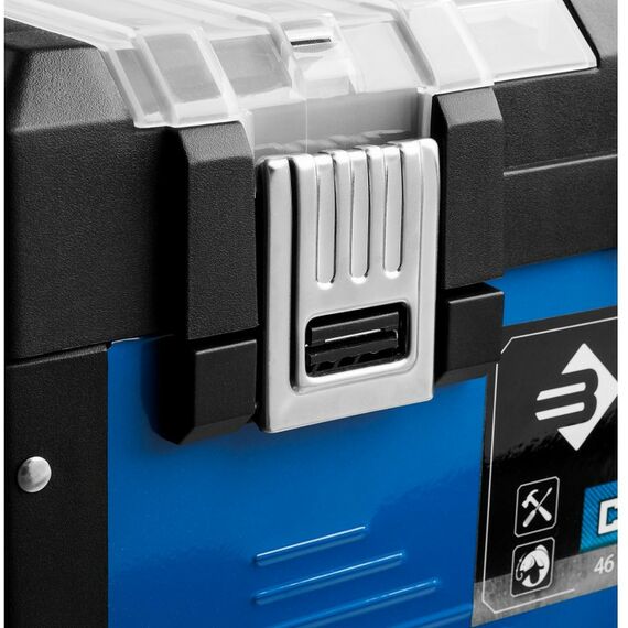 Ящики и сумки для инструмента: Ящик для инструмента Зубр Профессионал СПУТНИК-18 металлический [38153-18] фотографии