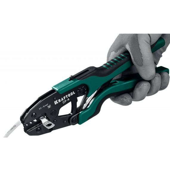 Электромонтажный инструмент: Пресс-клещи для медных наконечников и гильз KRAFTOOL CP-4 0.5 - 10 мм.кв [45461-4] фотографии