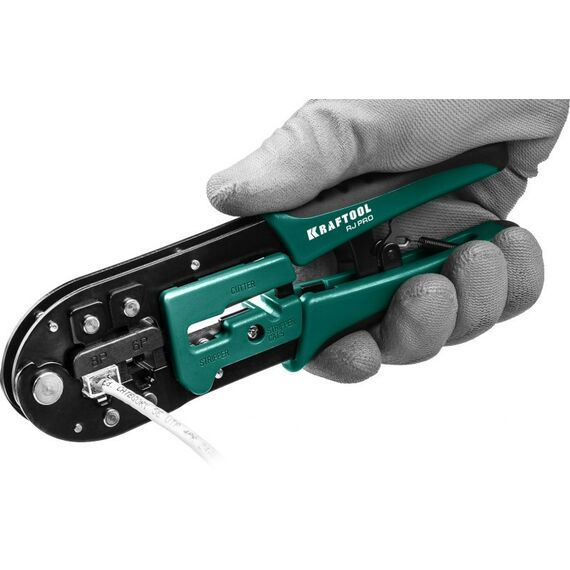 Монтажное оборудование: Кримпер универсальный KRAFTOOL RJ-Pro RJ45, RJ11/RJ12 [22698] фотографии
