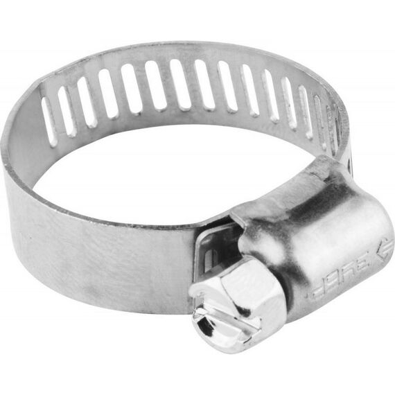 Хомуты металлические: Хомуты НХ-8П Зубр 13-26 мм Профессионал нерж. сталь, просечная лента 8 мм, 200 шт [37811-13-26-200] фотографии