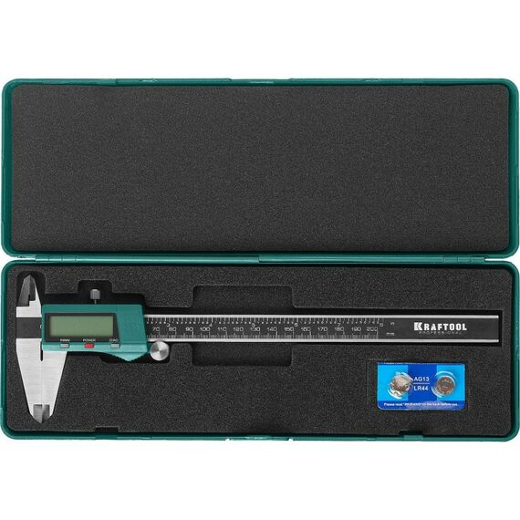 Штангенциркули: Штангенциркуль электронный KRAFTOOL 200мм металлический [34460-200] фотографии