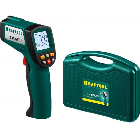 Пирометры (термометры): Пирометр инфракрасный KRAFTOOL TRM-1000 -50°С +950°С [45703-950] фотографии
