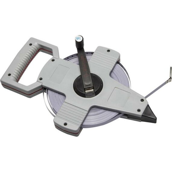 Рулетки, курвиметры: Геодезическая стальная мерная лента Зубр 100 м [34181-100] фотографии