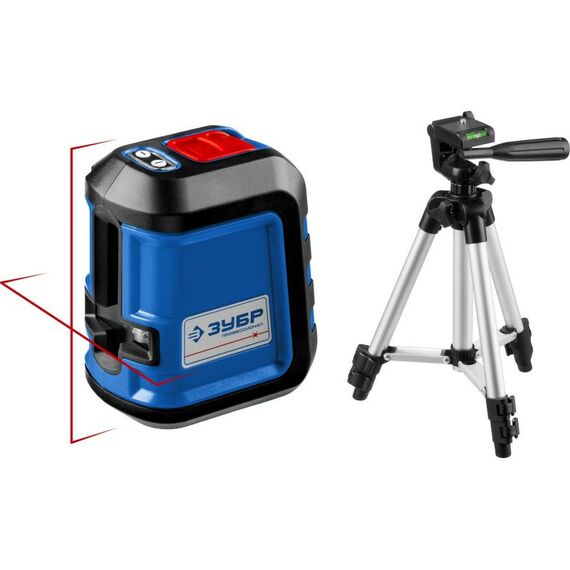 Нивелиры: Нивелир лазерный Зубр КРЕСТ-15 суперкомпакт, 15м, , точн. +/-0,3 мм/м, штатив, чехол [34902-3_z01] фотографии