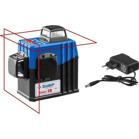 Нивелиры: Нивелир лазерный Зубр КРЕСТ 2D 2х360°, 20м/70м, точн. +/-0.3 мм/м [34907] фотографии