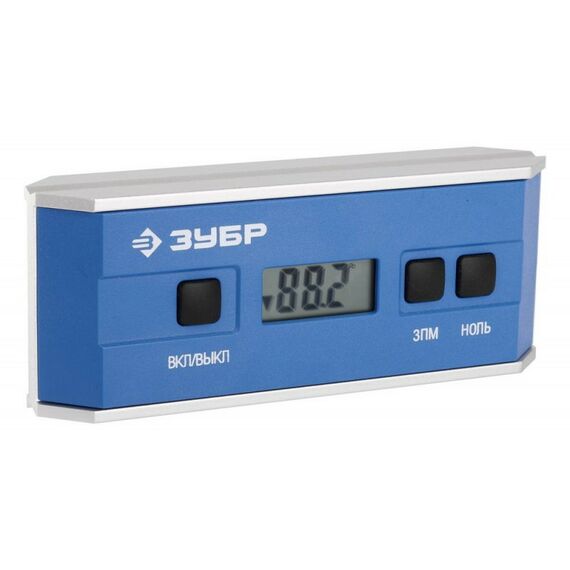 Строительные уровни: МИНИ уровень-уклономер электронный Зубр Профессионал 34745 IP65, диапазон 0-90°, точность 0.05° фотографии
