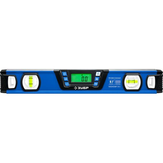 Строительные уровни: Горизонт уровень-уклономер Зубр Профессионал 400 мм диапазон 0-90°, Точность ±0,1°, подсветка экрана [34286] фотографии