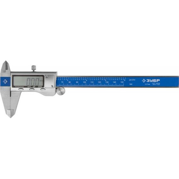 Штангенциркули: Электронный штангенциркуль Зубр ШЦЦ-I-150-0.01 нерж сталь, 150мм [34463-150] фотографии