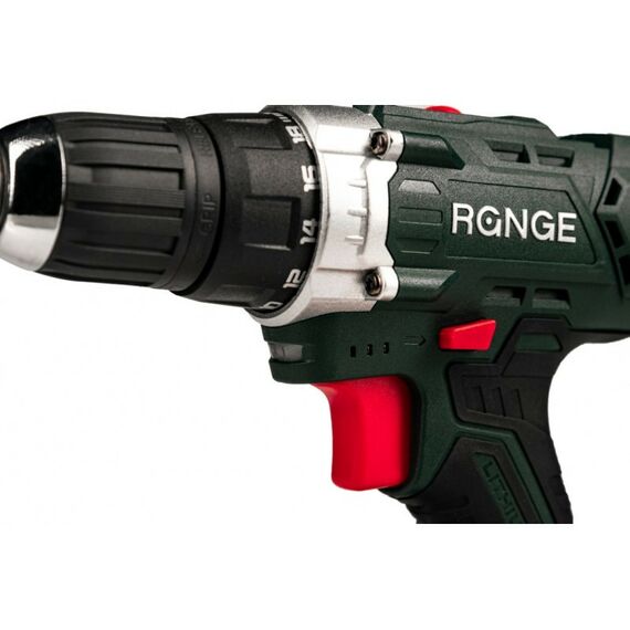Дрели и шуруповерты: Аккумуляторная дрель RANGE RCD18/2.0-PRO 18В, 2 Li акк. 2.0Ач, 32Н, метал. патрон, кейс фотографии