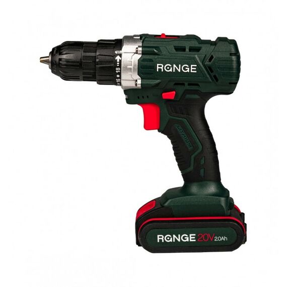 Дрели и шуруповерты: Аккумуляторная дрель RANGE RCD20/2.0-A 20В, 2Li акк, 2.0Ач, 34Нм, LED-подсветка, кейс фотографии