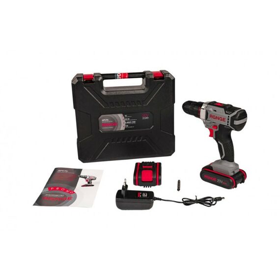 Дрели и шуруповерты: Аккумуляторная дрель RANGE RCD20/2.0-PROMO 20В, 2 Li акк. 2.0Ач, 34Нм, метал. патрон, кейс фотографии