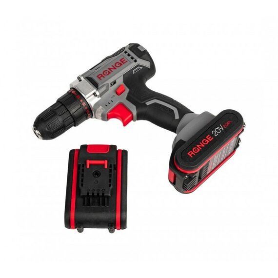 Дрели и шуруповерты: Аккумуляторная дрель RANGE RCD20/2.0-PROMO 20В, 2 Li акк. 2.0Ач, 34Нм, метал. патрон, кейс фотографии