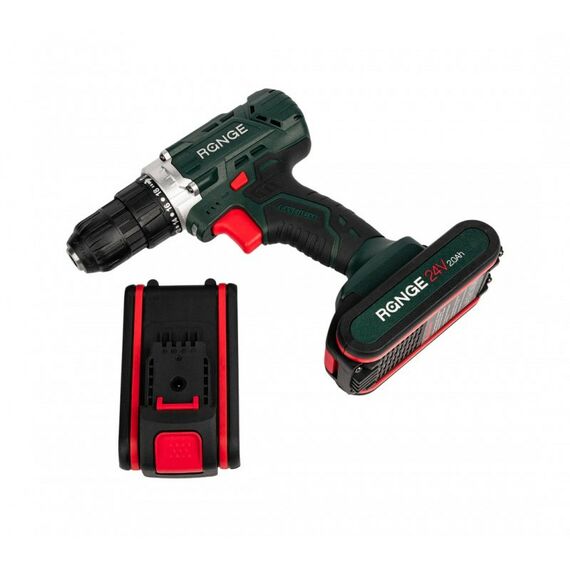 Дрели и шуруповерты: Аккумуляторная дрель RANGE RCD24/2.0-A 24В, 2Li акк, 2.0Ач, 40Нм, LED-подсветка, кейс фотографии