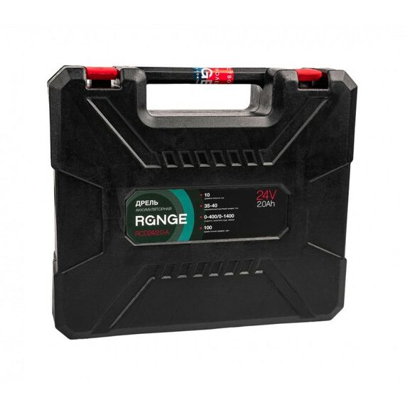 Дрели и шуруповерты: Аккумуляторная дрель RANGE RCD24/2.0-A 24В, 2Li акк, 2.0Ач, 40Нм, LED-подсветка, кейс фотографии