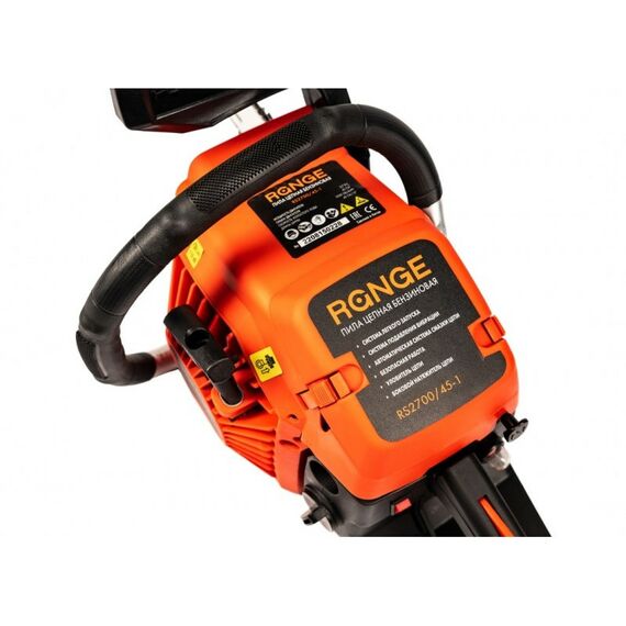 Бензопилы: Бензопила с праймером RANGE RS2700/45-1 фильтр, 16 шина 45СС , цепь, карбюратор фотографии