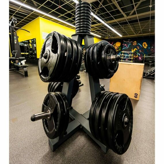 Диски d 50:  Диск обрезиненный 3 HANDLE черный D51 мм PROFI-FIT 10 кг фотографии