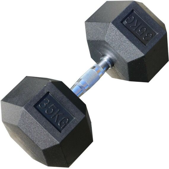 Гантели:  Гантель гексагональная обрезиненная PROFI-FIT 35 кг фотографии