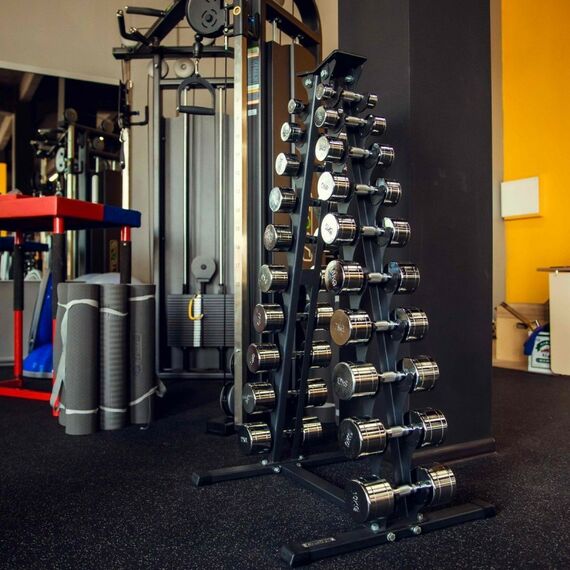 Гантели:  Гантельный ряд CHROME (шаг 1 кг, 10 пар) PROFI-FIT 1-10 кг фотографии