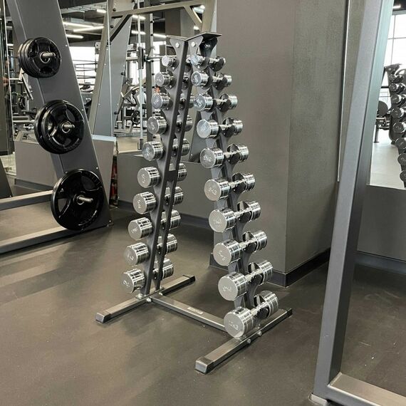 Гантели:  Гантельный ряд CHROME (шаг 1 кг, 10 пар) PROFI-FIT 1-10 кг фотографии