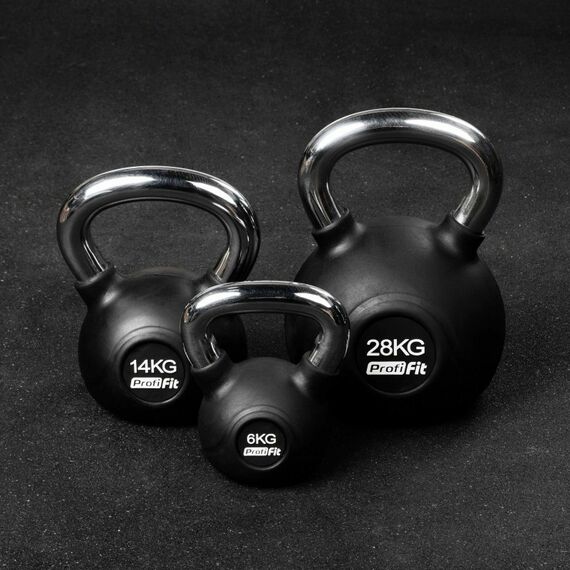 Гири:  Гиря обрезиненная с хромированной ручкой PROFI-FIT 26 кг фотографии