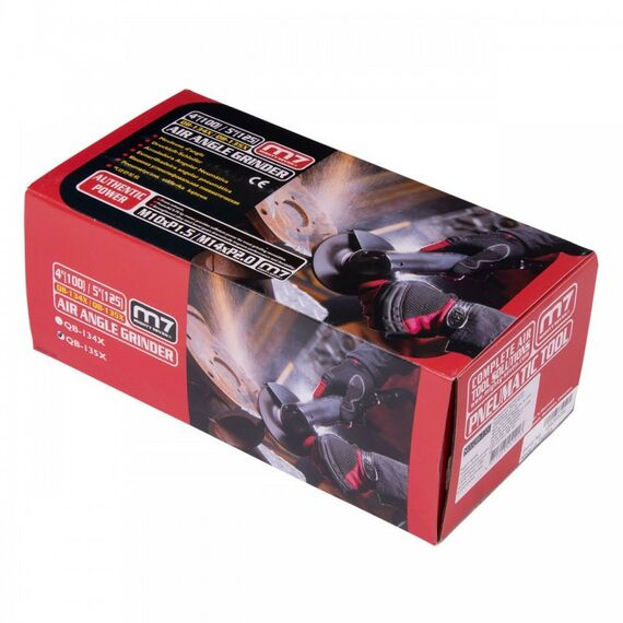 Пневмошлифмашины: Пневматическая угловая шлифовальная машина (УШМ) MIGHTY SEVEN QB-135X 125 мм, 11000 об/мин, с рычажным выключателем фотографии