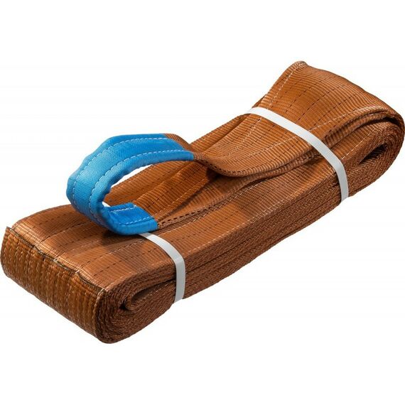 Лебедки, тали, тельферы: Текстильный петлевой строп Зубр СТП-6/6 коричневый, г/п 6 т, длина 6 м [43556-6-6] фотографии