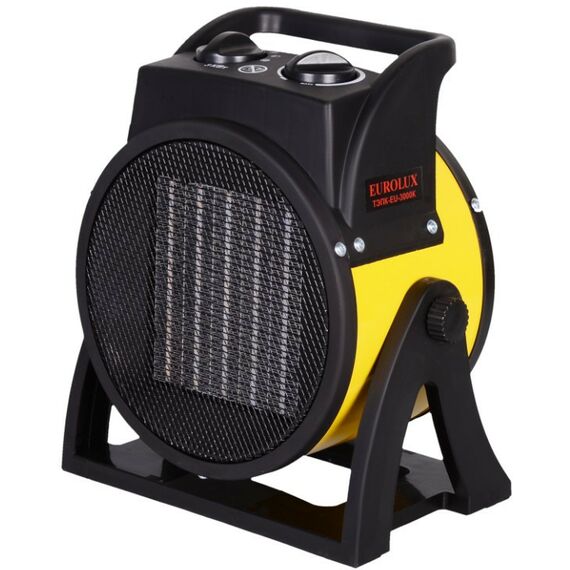 Тепловые пушки: Тепловая электрическая пушка Eurolux ТЭПК-EU-3000K керамический нагревательный элемент, круглая [67/1/37] фотографии