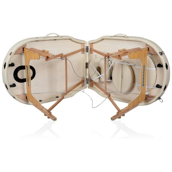 Массажные столы:  Массажный складной стол Mizomed Premium Oval 2 крем фотографии