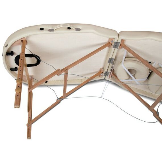 Массажные столы:  Массажный складной стол Mizomed Premium Oval 2 крем фотографии