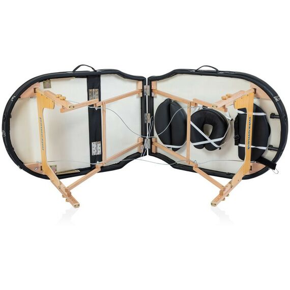 Массажные столы:  Массажный складной стол Mizomed Premium Oval 3 черный фотографии