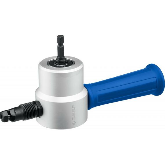 Ножницы по металлу: Насадка-ножницы Зубр СВЕРЧОК для реза листового металла + запчасти, в металл. кейсе [23294] фотографии