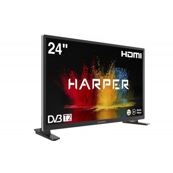 ЖК-телевизоры: Телевизор HARPER 24R575T 24" 1366x768, HDMI, USB, DVB-T2 фотографии