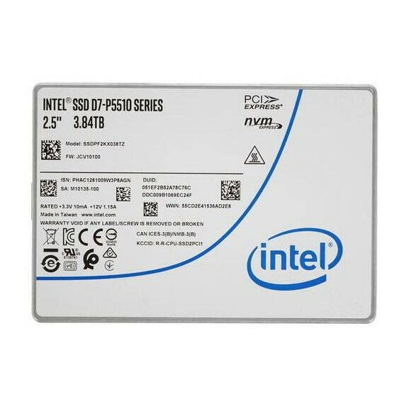 SSD-накопители: Накопитель Intel 3.84 Tb D7-P5510 Series U.2 2.5" 3D TLC [SSDPF2KX038TZ01] фотографии