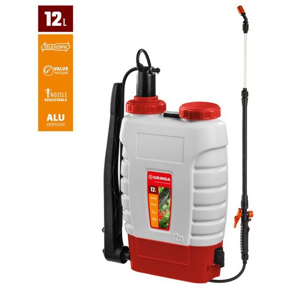 Опрыскиватели садовые: Опрыскиватель ранцевый GRINDA KS-12 12 л, с телескопическим алюминиевым удлинителем [425217] фотографии