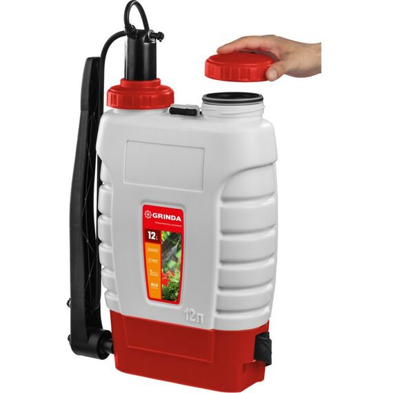 Опрыскиватели садовые: Опрыскиватель ранцевый GRINDA KS-12 12 л, с телескопическим алюминиевым удлинителем [425217] фотографии